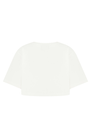 GINNY OFF WHITE- BLUE LOGO